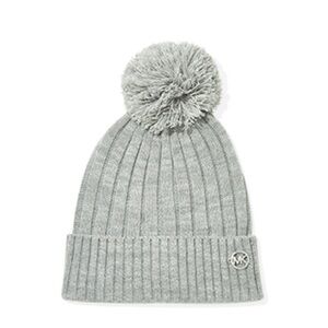 NWT Michael Kors Gray Pom Beanie
